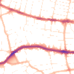 Daytime road noise heatmap for BH14 0BJ