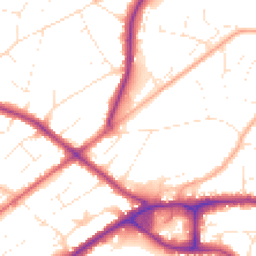 Daytime road noise heatmap for BH14 0BN