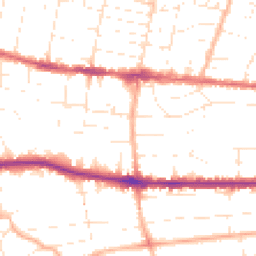 Daytime road noise heatmap for BH14 0BS