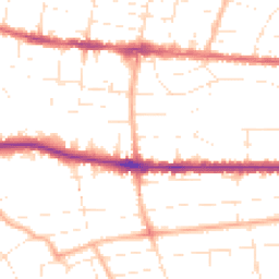 Daytime road noise heatmap for BH14 0BU