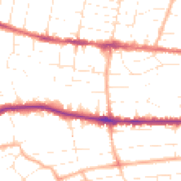 Daytime road noise heatmap for BH14 0BX