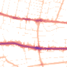 Daytime road noise heatmap for BH14 0BY