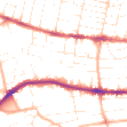 Daytime road noise heatmap for BH14 0DA
