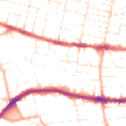 Daytime road noise heatmap for BH14 0DB
