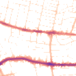 Daytime road noise heatmap for BH14 0DD
