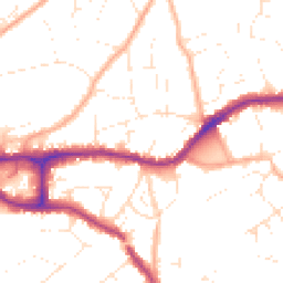 Daytime road noise heatmap for BH14 0DN