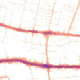 Daytime road noise heatmap for BH14 0DP