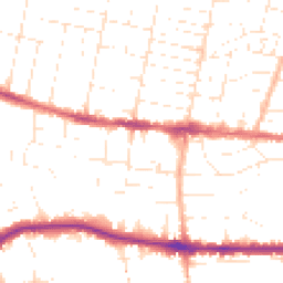 Daytime road noise heatmap for BH14 0DR