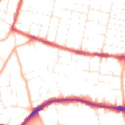 Daytime road noise heatmap for BH14 0DX