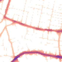 Daytime road noise heatmap for BH14 0DZ