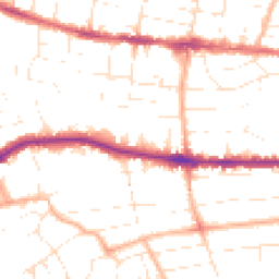 Daytime road noise heatmap for BH14 0HH