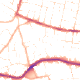 Daytime road noise heatmap for BH14 0HL