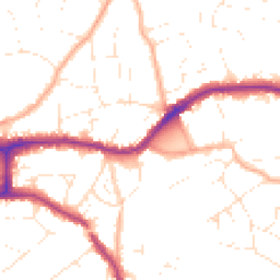 Daytime road noise heatmap for BH14 0JD