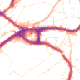 Daytime road noise heatmap for BH14 0JG