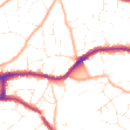 Daytime road noise heatmap for BH14 0JS