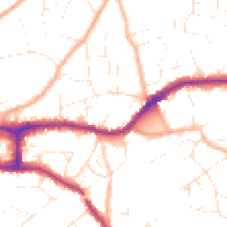 Daytime road noise heatmap for BH14 0JX
