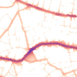 Daytime road noise heatmap for BH14 0LN