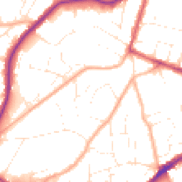 Daytime road noise heatmap for BH14 0PF