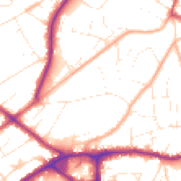 Daytime road noise heatmap for BH14 0PG