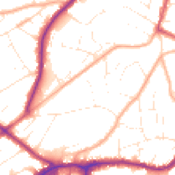 Daytime road noise heatmap for BH14 0PJ