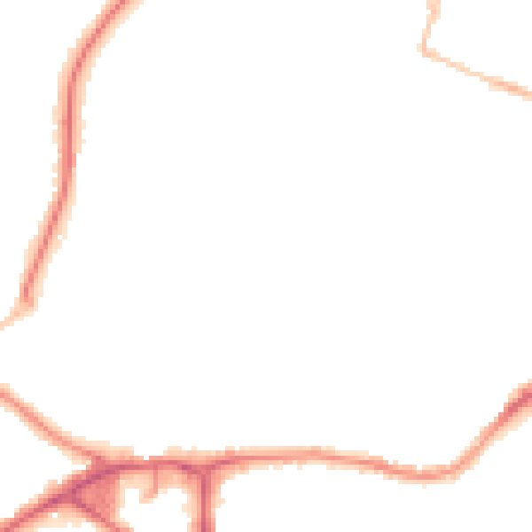Night-time road noise heatmap for BH14 0PL