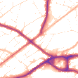 Daytime road noise heatmap for BH14 0PW