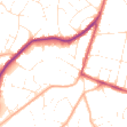 Daytime road noise heatmap for BH14 0QG
