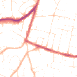 Daytime road noise heatmap for BH14 0QL