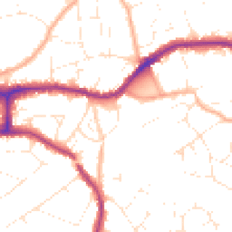 Daytime road noise heatmap for BH14 8BE