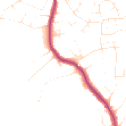 Daytime road noise heatmap for BH14 8EP
