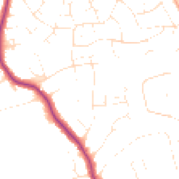 Daytime road noise heatmap for BH14 8HF