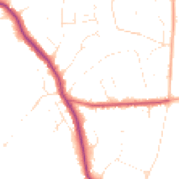 Daytime road noise heatmap for BH14 8LE
