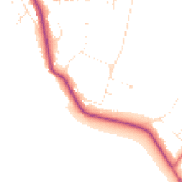 Daytime road noise heatmap for BH14 8LX