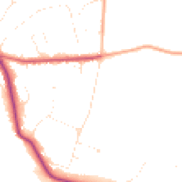 Daytime road noise heatmap for BH14 8ND