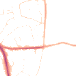 Daytime road noise heatmap for BH14 8QB