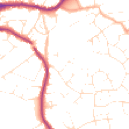 Daytime road noise heatmap for BH14 8RH