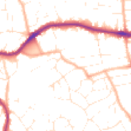 Daytime road noise heatmap for BH14 8TA