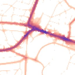 Daytime road noise heatmap for BH14 9AA