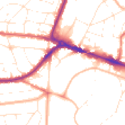 Daytime road noise heatmap for BH14 9AB