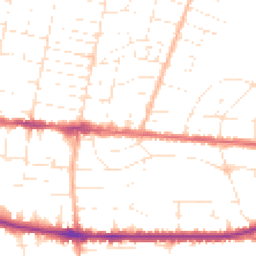 Daytime road noise heatmap for BH14 9DF