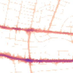 Daytime road noise heatmap for BH14 9ES