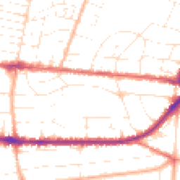 Daytime road noise heatmap for BH14 9EW