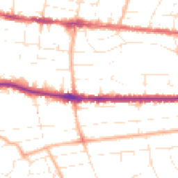 Daytime road noise heatmap for BH14 9FB