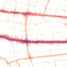 Daytime road noise heatmap for BH14 9HJ