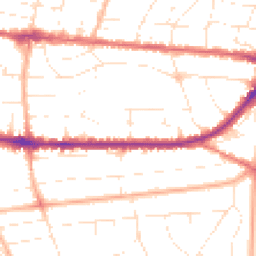 Daytime road noise heatmap for BH14 9HN