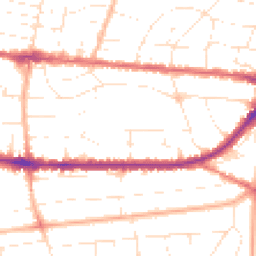 Daytime road noise heatmap for BH14 9HQ