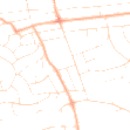 Daytime road noise heatmap for BH14 9LQ