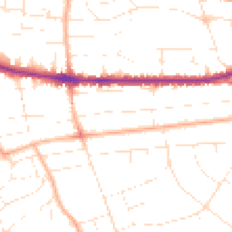 Daytime road noise heatmap for BH14 9LR