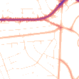 Daytime road noise heatmap for BH14 9NL