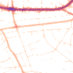 Daytime road noise heatmap for BH14 9NR